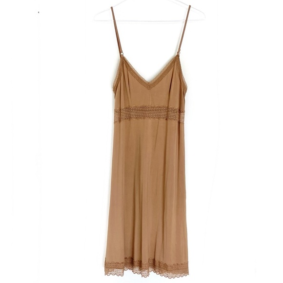 ZIMMERMANN Tulsi Dot Frill Tan Camel Ruffled Midi Dress - Picture 6 of 13